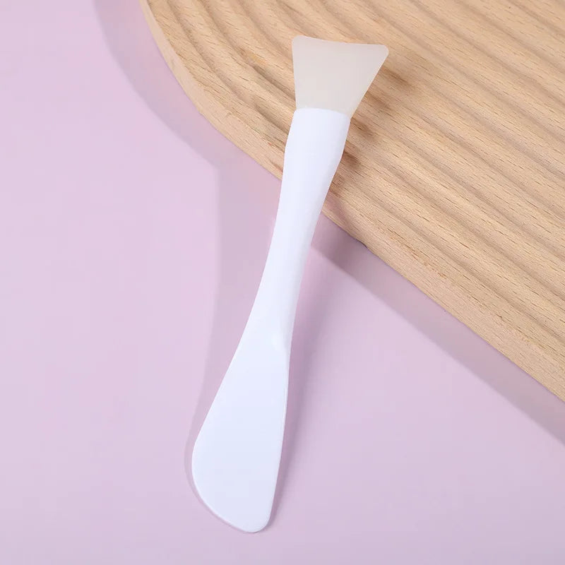 Silicone Facial Mask Brush Soft Head with Scraper Integrated Dual-Use Mud Film Brush DIY Film Adjusting Beauty Tool Beauty